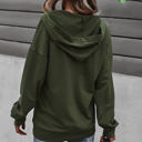 Large Green Quilted Pocket Hoodie