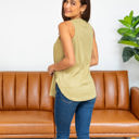 Medium Light Green Waffle Knit Tank