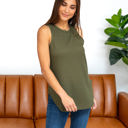 Small Olive Waffle Knit Tank