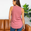 Medium Raspberry Waffle Knit Tank