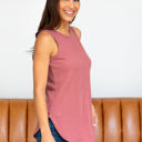 Small Raspberry Waffle Knit Tank