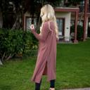 Large Mauve Split Hem Duster Cardigan