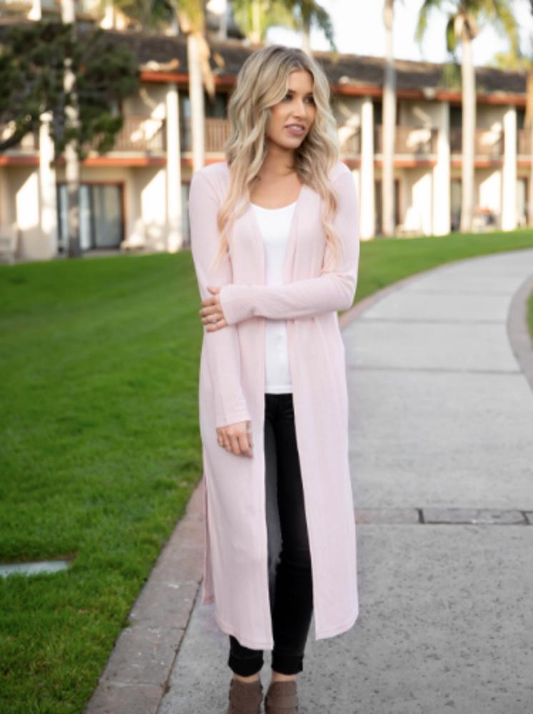 Split Hem Duster Cardigan