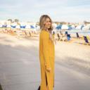 Medium Yellow Split Hem Duster Cardigan