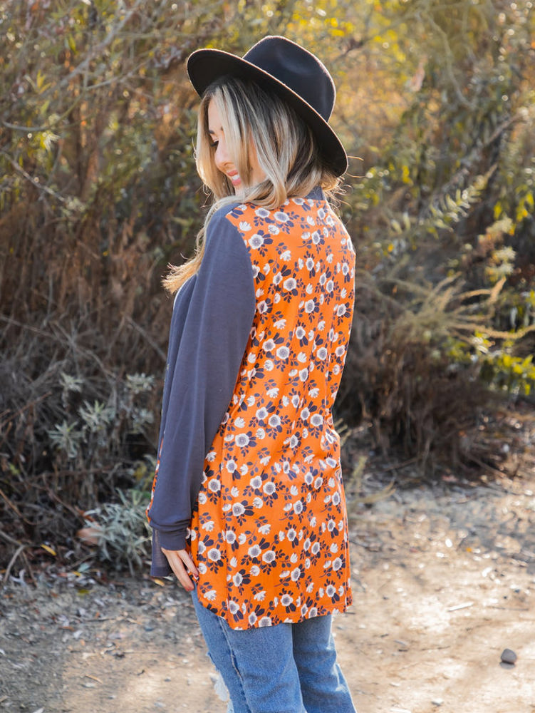 Contrast Back Amelia Cardigan