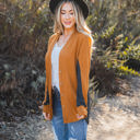 Large Orange Contrast Back Amelia Cardigan