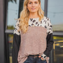 Large Brown Leopard Pattern Detail Avalee Top