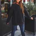 Large Black Soft Oversized Megan Pullover