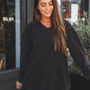 XL Black Soft Oversized Megan Pullover