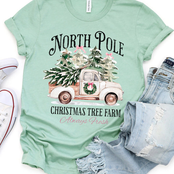 North Pole Christmas Tree Farm Graphic Tee