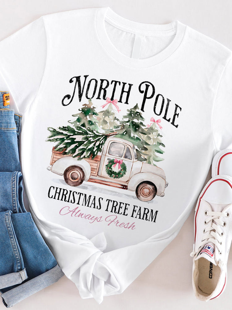 North Pole Christmas Tree Farm Graphic Tee