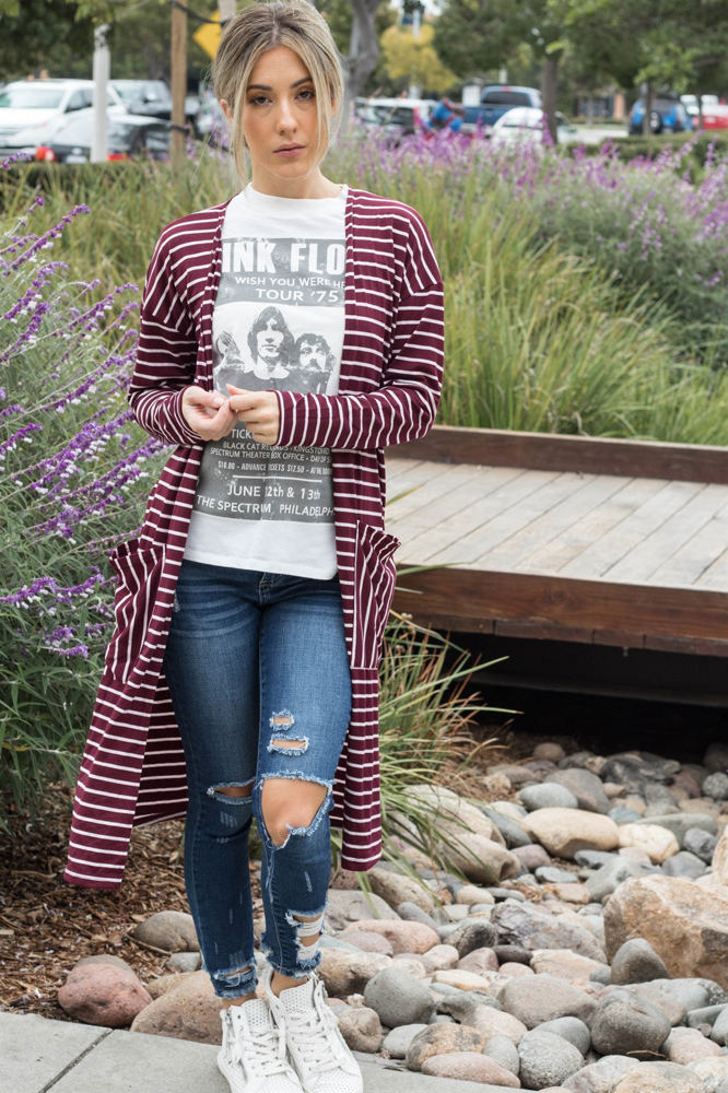 The Striped Leah Cardigan