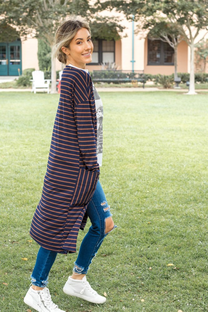 The Striped Leah Cardigan