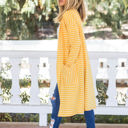 Yellow 1X The Striped Leah Cardigan