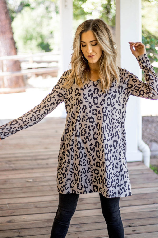 Animal Print Split Hem Rory Tunic