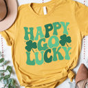 Large Yellow Happy Go Lucky Graphic Tee