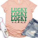 Large Peach Lucky Vibes Graphic Tee