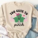 Large Tan Too Cute To Pinch  - Graphic Sweatshirt