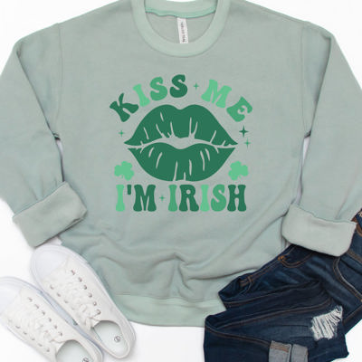 Kiss Me Im Irish  - Graphic Sweatshirt