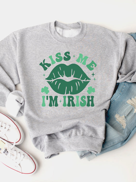 Kiss Me Im Irish  - Graphic Sweatshirt