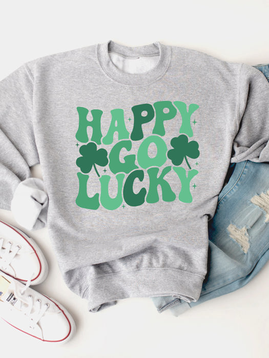 Happy Go Lucky  - Graphic Sweatshirt