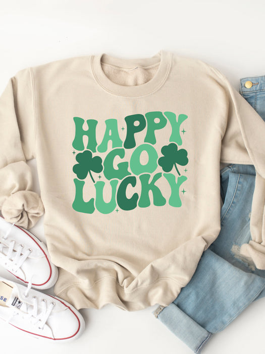 Happy Go Lucky  - Graphic Sweatshirt