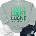 XL Slate Lucky Vibes  - Graphic Sweatshirt