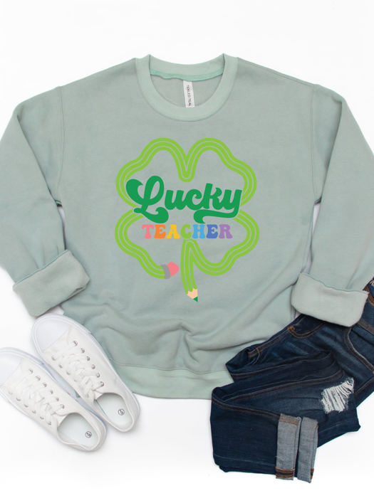 Lucky Teacher  - Graphic Sweatshirt