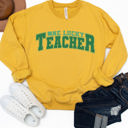 Large Yellow One Lucky Teacher Graphic Sweatshirt