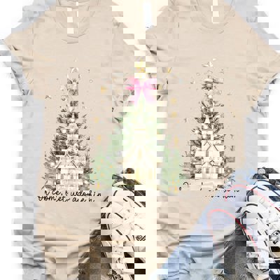 Let us Adore Him Christmas Chapel Graphic Tee