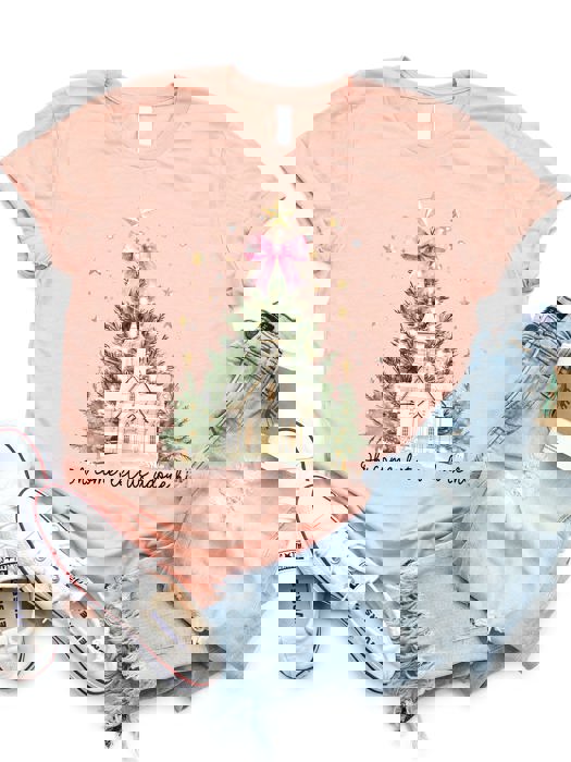 Let us Adore Him Christmas Chapel Graphic Tee