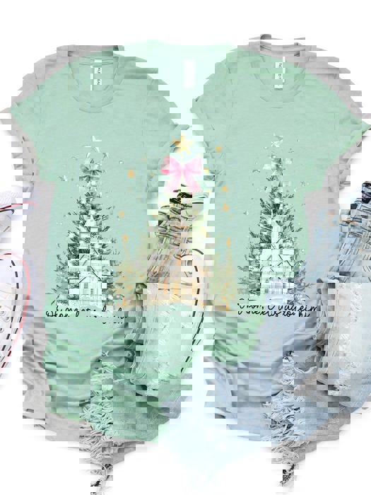 Let us Adore Him Christmas Chapel Graphic Tee