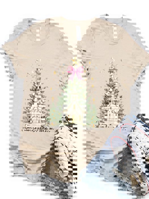 Let us Adore Him Christmas Chapel Graphic Tee