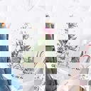 Small White Let us Adore Him Christmas Chapel Graphic Tee