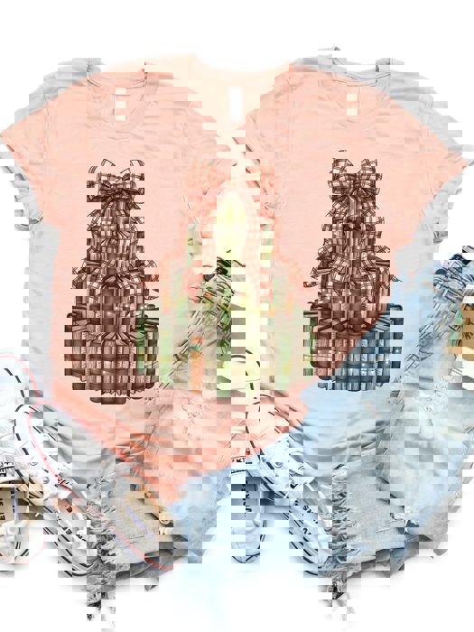 Christmas Book Tree Graphic Tee