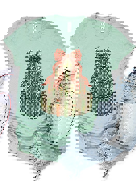 Christmas Book Tree Graphic Tee