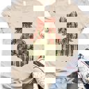 XL Tan Christmas Book Tree Graphic Tee