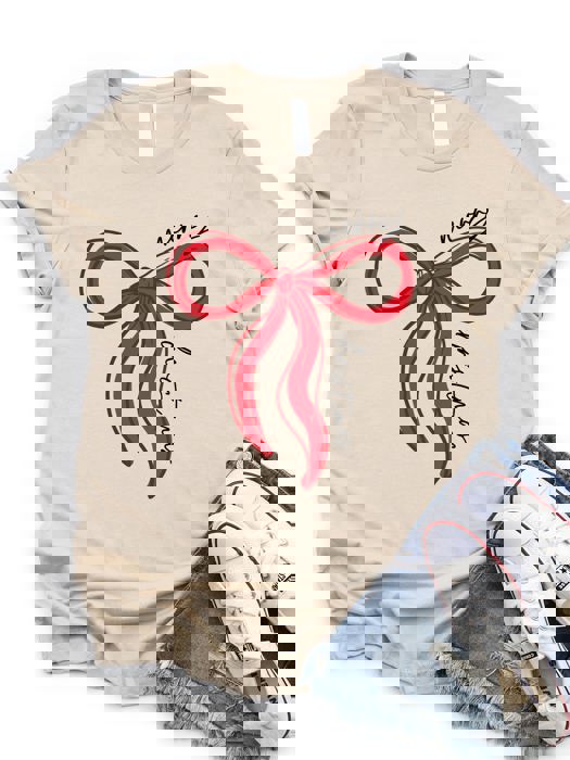 Merry Christmas Bow Graphic Tee