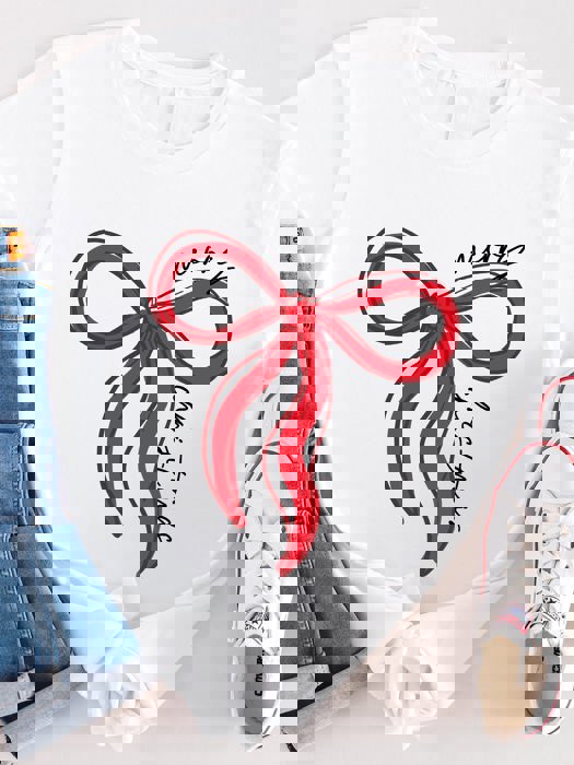 Merry Christmas Bow Graphic Tee