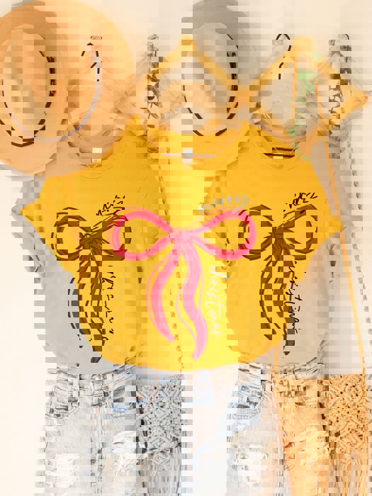 Merry Christmas Bow Graphic Tee