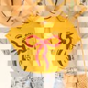 Medium Yellow Merry Christmas Bow Graphic Tee