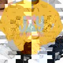 Small Yellow Joy to the World Graphic Sweatshirt