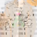 XL Tan Let us Adore Him Christmas Chapel Graphic Sweatshirt