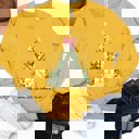 Large Yellow Let us Adore Him Christmas Chapel Graphic Sweatshirt