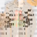 Large Tan Christmas Book Tree Graphic Sweatshirt