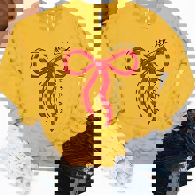 Merry Christmas Bow Graphic Sweatshirt