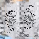 Medium Gray Ornament Come let us Adore Him Graphic Sweatshirt