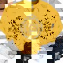 Small Yellow Ornament Come let us Adore Him Graphic Sweatshirt