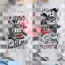 Large Gray Howdy Christmas Graphic Sweatshirt