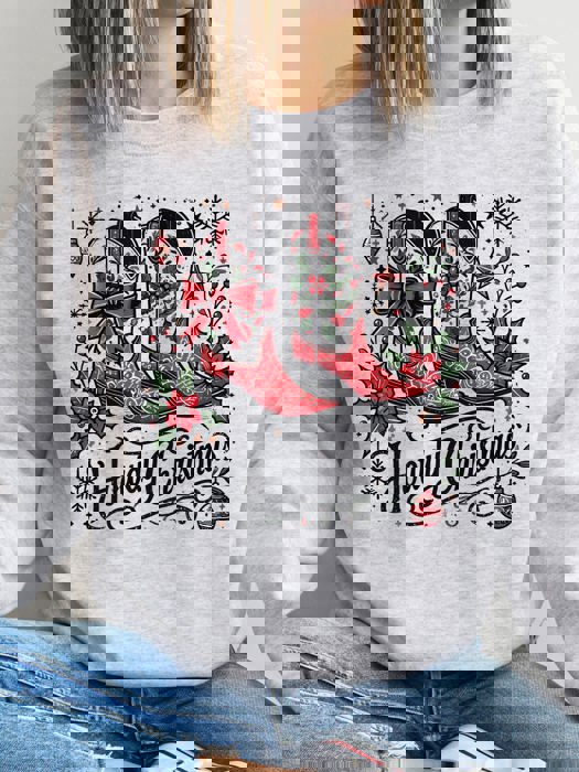 Howdy Christmas Graphic Sweatshirt